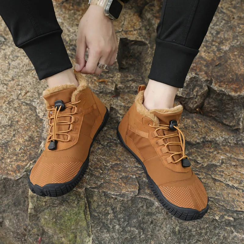Warm Barefoot Winter Ankle Boots brown4