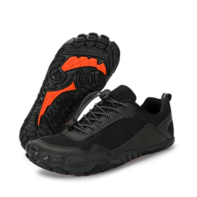 Breathable Barefoot Hiking Sneakers light black