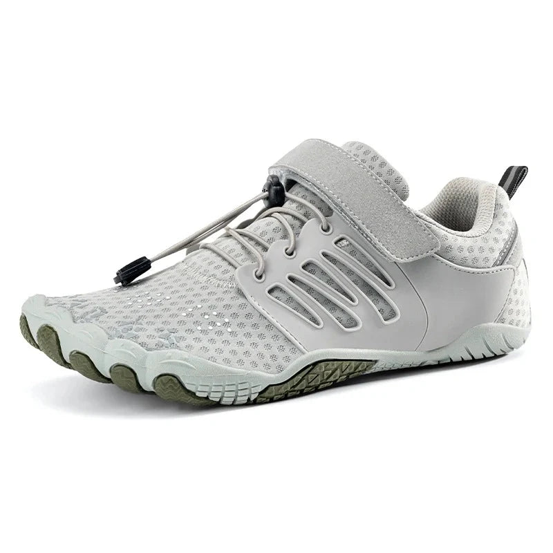 Breathable Barefoot Hiking Trainers grey
