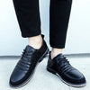 Breathable Casual Leather Sneakers black1