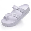 Breathable & Non-Slip Adjustable Double Buckle Sandals - For Women white