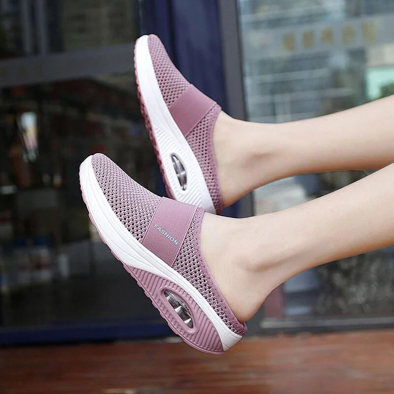Breathable Orthopedic Diabetic Slippers - For Women pink1