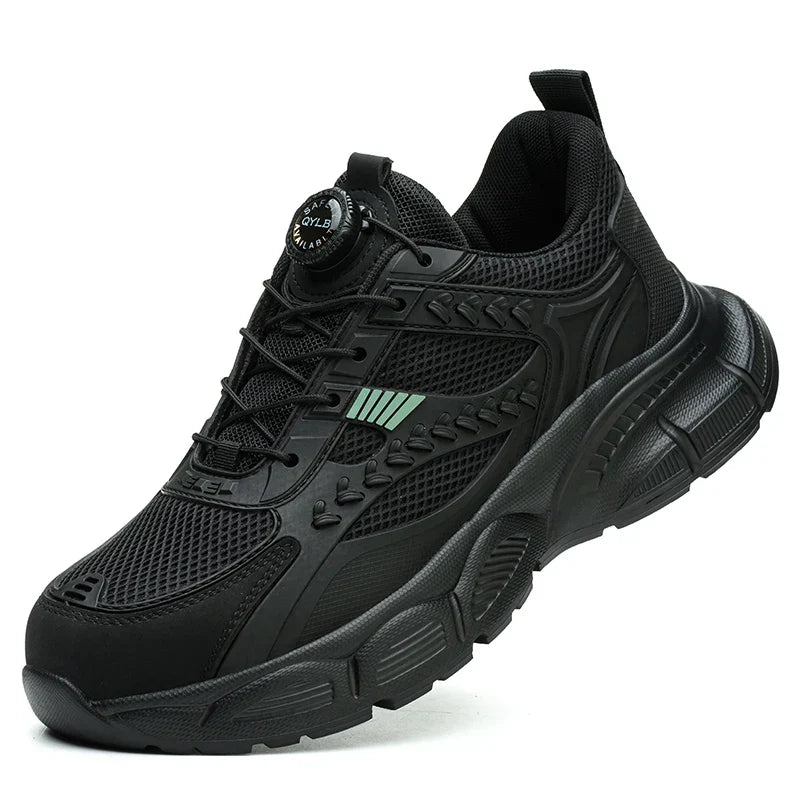 Breathable Safety Sneakers with Twist Lock black4