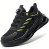 Breathable Safety Trainers with Rotating Dial Closure green