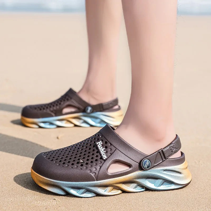 Comfortable & Breathable Clogs brown1