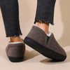 Comfortable Fleece-Lined Indoor Slippers grey1