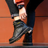Comfortable Leather Safety Boots with Anti-Crush black2