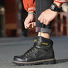 Comfortable Leather Safety Boots with Anti-Crush black3