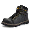 Comfortable Leather Safety Boots with Anti-Crush black