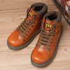 Comfortable Leather Safety Boots with Anti-Crush brown3