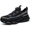 Comfortable Safety Shoes with Rotating Button - Unisex gray