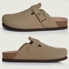 Comfortable Suede & Cork Clogs apricot2