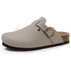Comfortable Suede & Cork Clogs grey