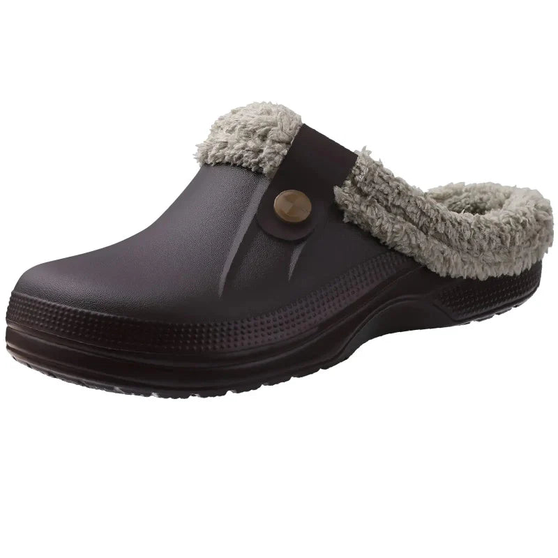 Comfortable & Waterproof Fur-Lined Clogs - Unisex brown