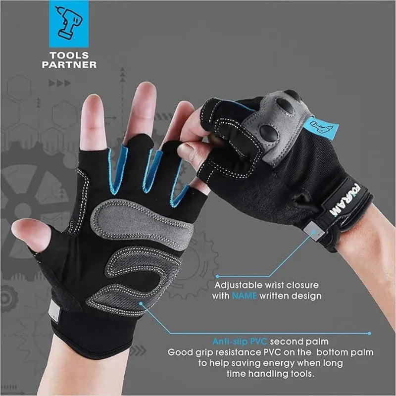 Half-Finger & Padded Work Gloves4