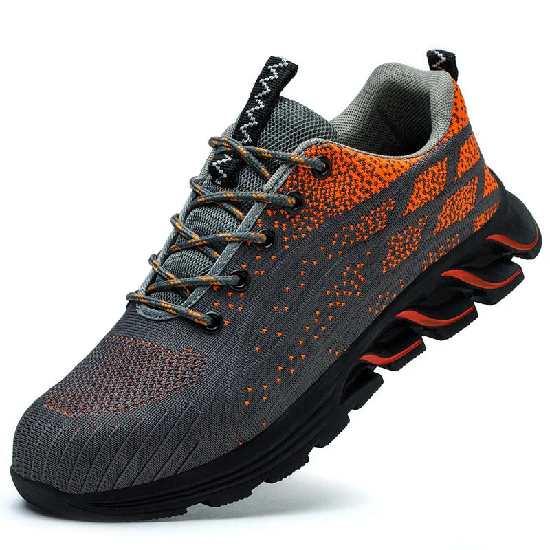 Lightweight & Anti-puncture Safety Sneakers orange