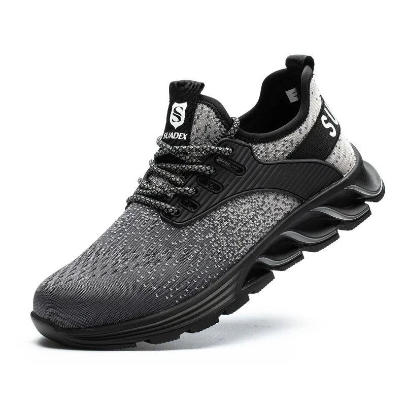 Lightweight & Breathable Safety Trainers grey1