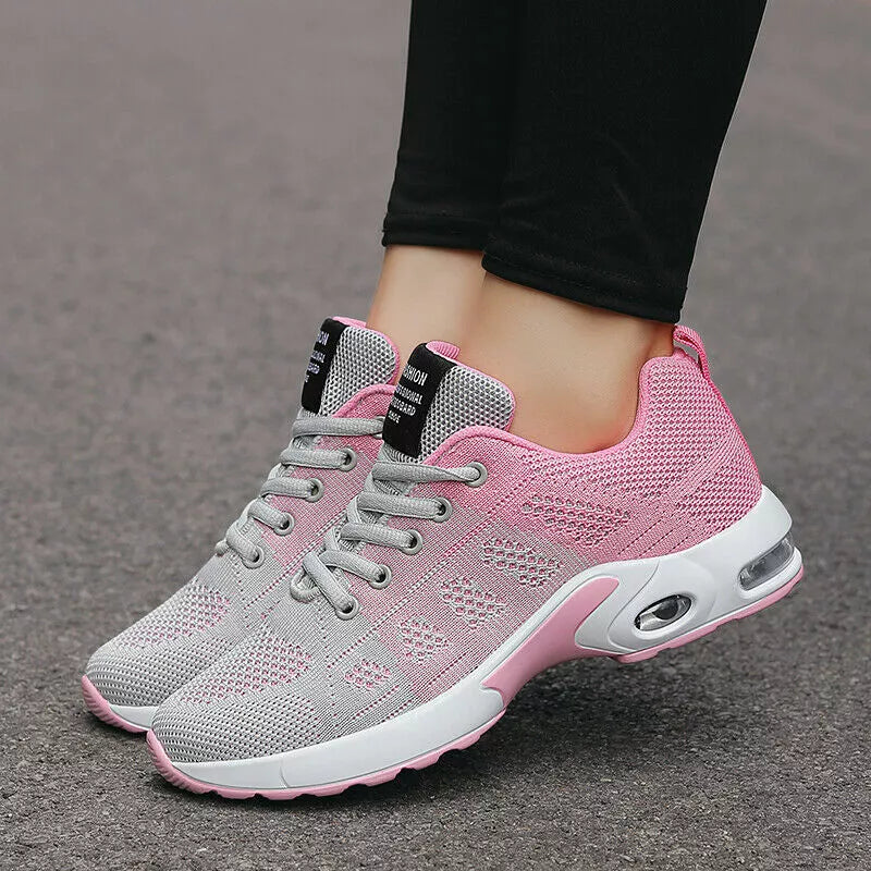 Lightweight & Flexible Sport Sneakers pink grey1