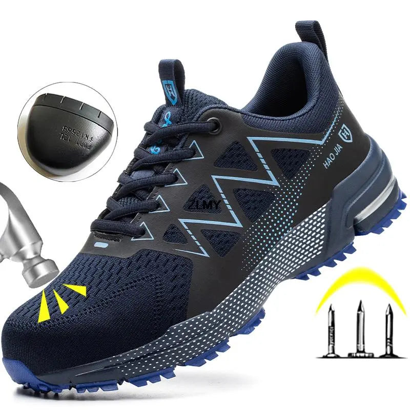 Lightweight & Non-Slip Safety Sneakers – For Men blue1