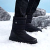 Long Plush Waterproof Snow Boots black2