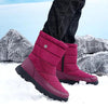 Long Plush Waterproof Snow Boots red1