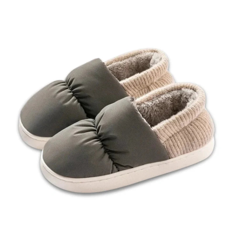 Soft and Comfortable Plush Winter Slippers grey3