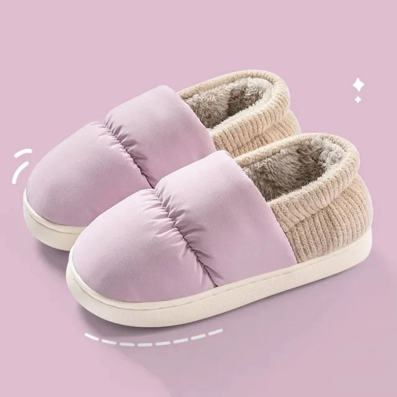 Soft and Comfortable Plush Winter Slippers pink