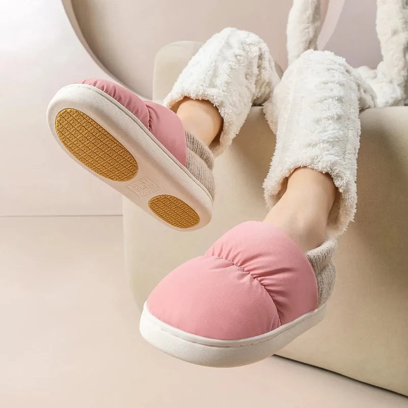  Soft and Comfortable Plush Winter Slippers pink4