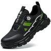 Ultra-Comfortable Safety Sneakers with Twist-Lock Closure green and black