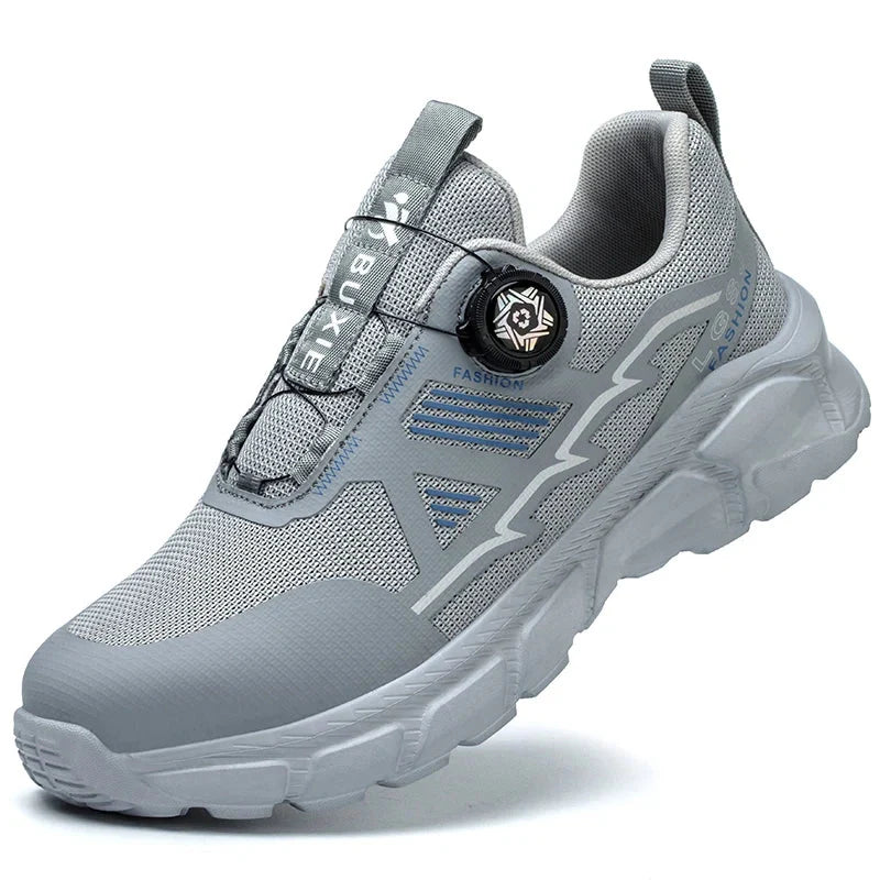 Ultra-Comfortable Safety Sneakers with Twist-Lock Closure grey