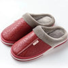 Ultra-Comfortable Waterproof Winter Slippers red