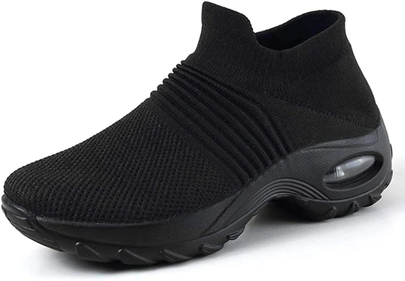 Ultra-Lightweight & Breathable Walking Sneakers - For Women black