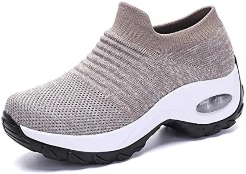 Ultra-Lightweight & Breathable Walking Sneakers - For Women khaki