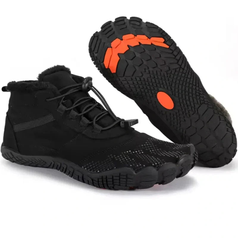 Warm Barefoot Winter Ankle Boots black