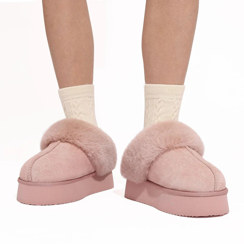 Warm & Comfortable Boston Slip-On Slippers pink3