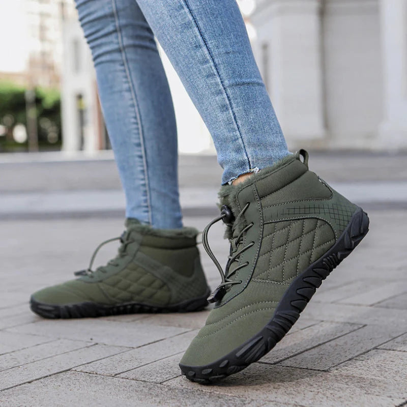 Warm Fur Lined Outdoor Winter Boots green1