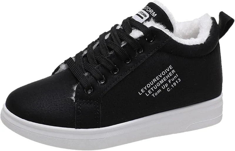 Warm Fur Sneakers & Comfortable black
