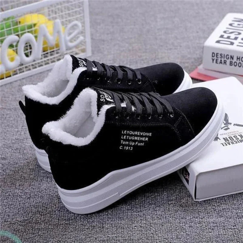 Warm Fur Sneakers & Comfortable black2