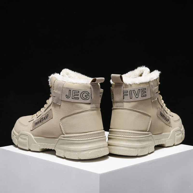 Warm Lining High-Top Winter Boots  beige3
