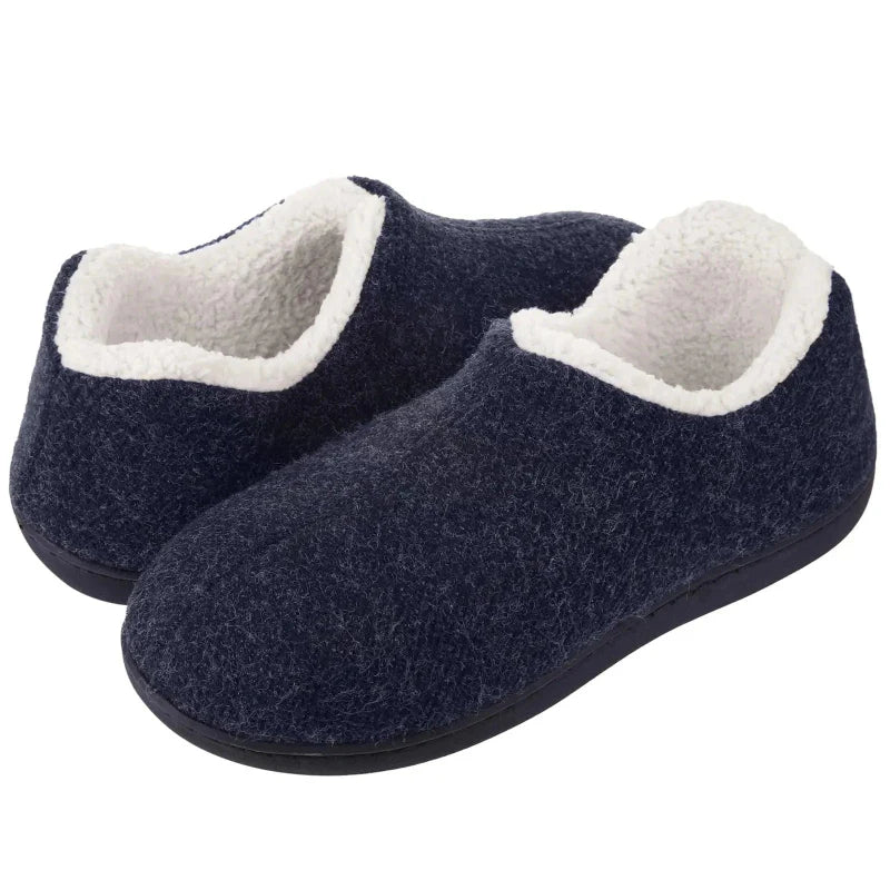 Warm & Non-Slip Wool Slippers - For Women blue