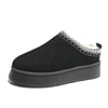 Warm Platform Slippers black