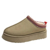 Warm Platform Slippers green