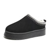 Warm & Soft Platform Slippers black