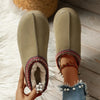 Warm & Soft Platform Slippers khaki1