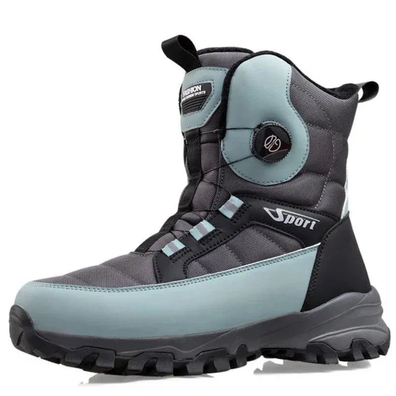 Warm Winter Boots with Rotating Lace blue