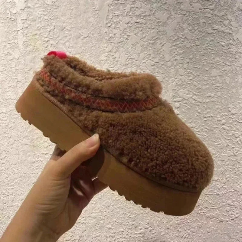 Warm Wool-Lined Slippers