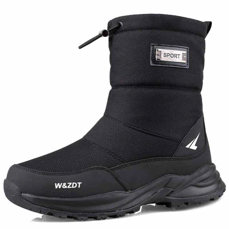 Waterproof Insulated Snow Boots black