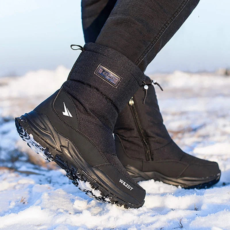 Waterproof Insulated Snow Boots dark black1