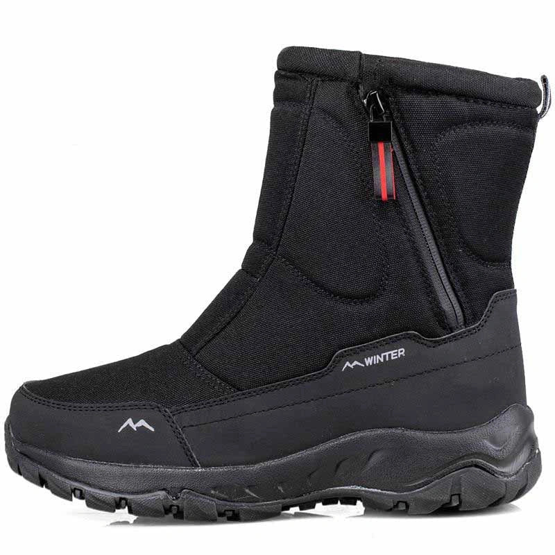 Waterproof Insulated Snow Boots dark black2