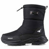 Waterproof Insulated Snow Boots dark black